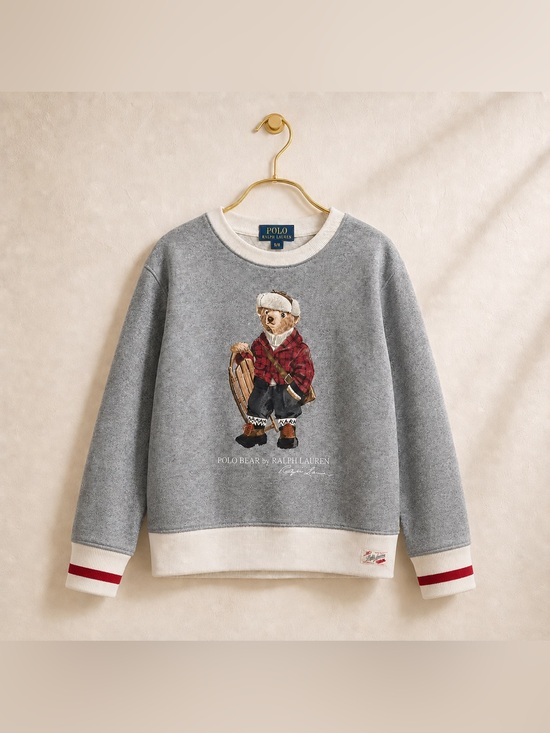 Ralph Lauren Other - Polo Ralph Lauren Sled Polo Bear Sweatshirt Gray Kids Size S/8